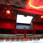 Rood verlichting cabine vrachtwagen