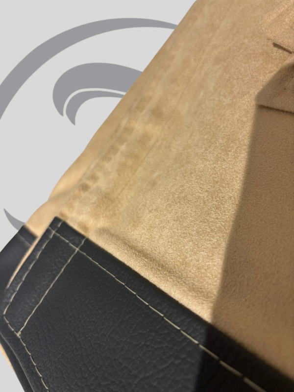 set zijgordijnen met een leren bies - Afbeelding 2