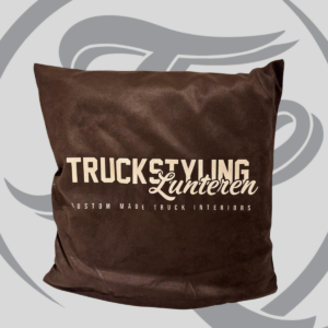 sierkussen donker bruin