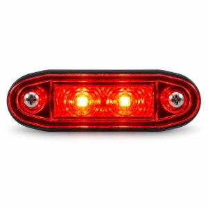 Recessed red LED